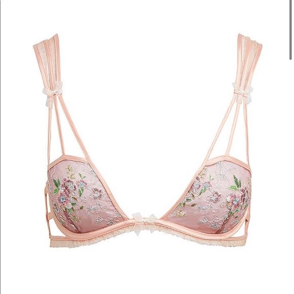 FOR LOVE & LEMONS 2 PIECE SET Euphoria Embroidered Bra & Panty - Picture 4 of 7
